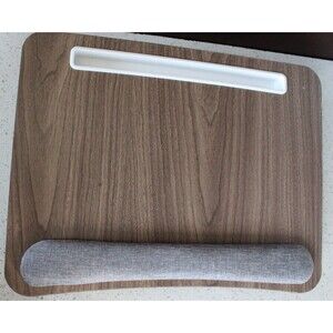 Lap Desk Grey Cushion Lap Desk Phone Storage 15.6in Laptop Notebook PC